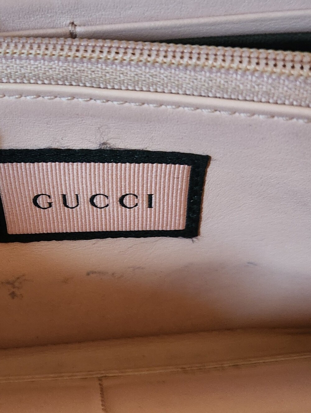 Gucci Calfskin Matelasse Ghost GG Marmont Zip Around Pink Wallet - Picture 9 of 12